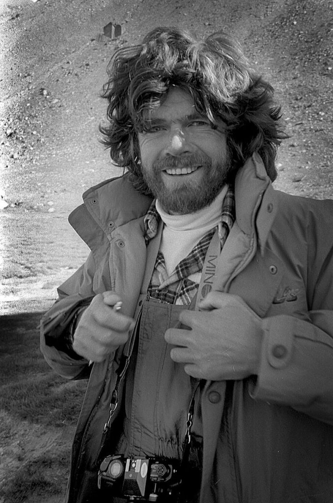 Reinhold Messner in the Pamir Mountains, 1985.